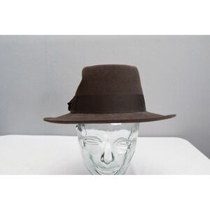 Indiana Jones Mens Large Brown Felt Fedora Hat 100 Wool Dorfman Pacific